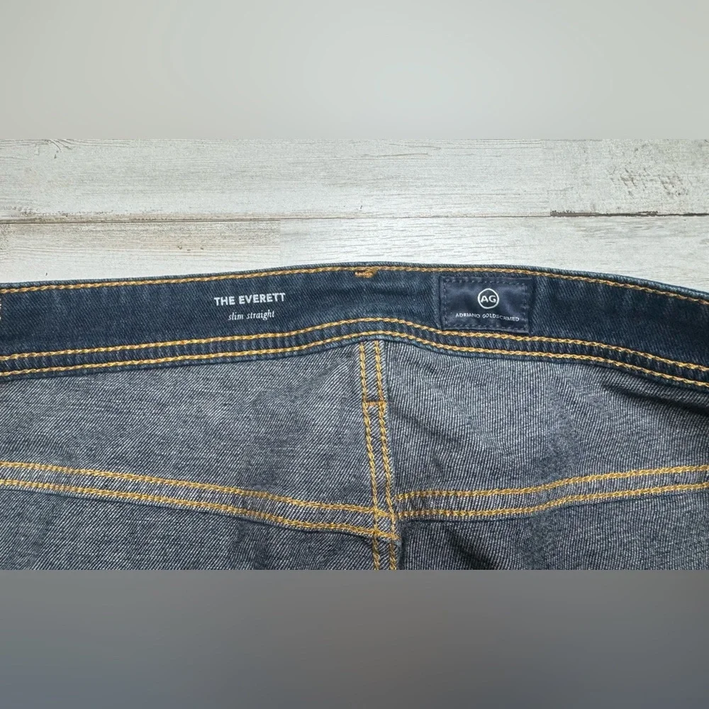 AG Adriano Goldschmied The Everett Blue Jeans Mens 42x32 (44x29) Slim Straight - Picture 7 of 11